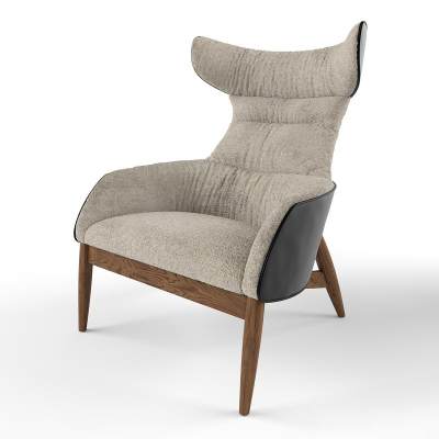 RITZWELL BEATRIX FABRIC LEATHER ARMCHAIR